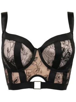 Noir - Pour Moi soutien-gorge bustier à armatures non rembourré India broderie