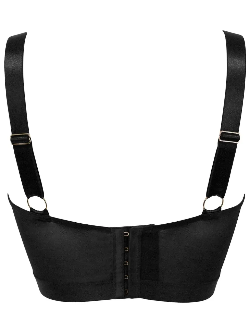 Noir - Pour Moi soutien-gorge bustier à armatures non rembourré India broderie