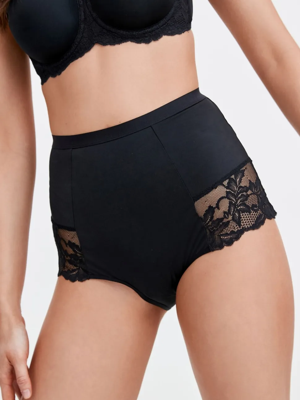 Noir / Praline Nude - Imprimé Gainant Culotte brésilienne dos lacé 2 Lot