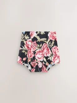 Noir / Praline nude / Rose fleuri - Lot de 4 culottes menstruelles à débit moyen Invisible