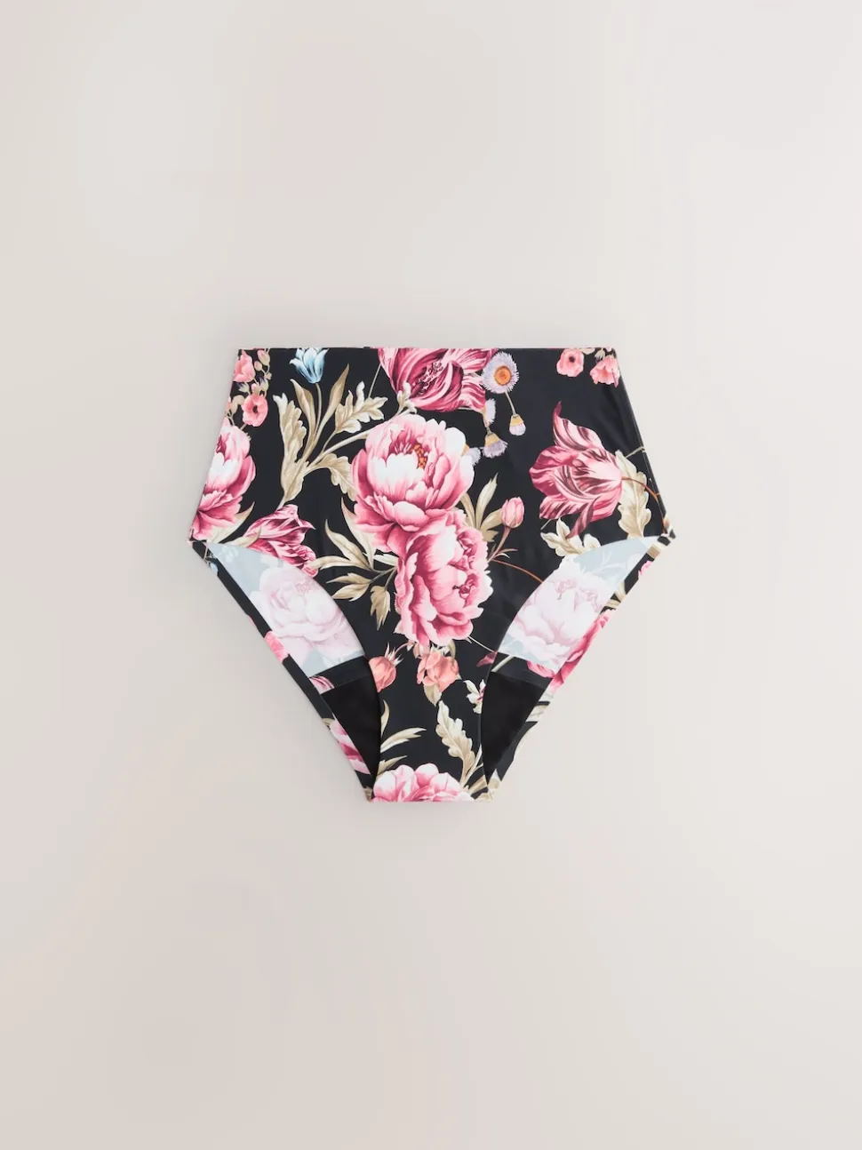 Noir / Praline nude / Rose fleuri - Lot de 4 culottes menstruelles à débit moyen Invisible