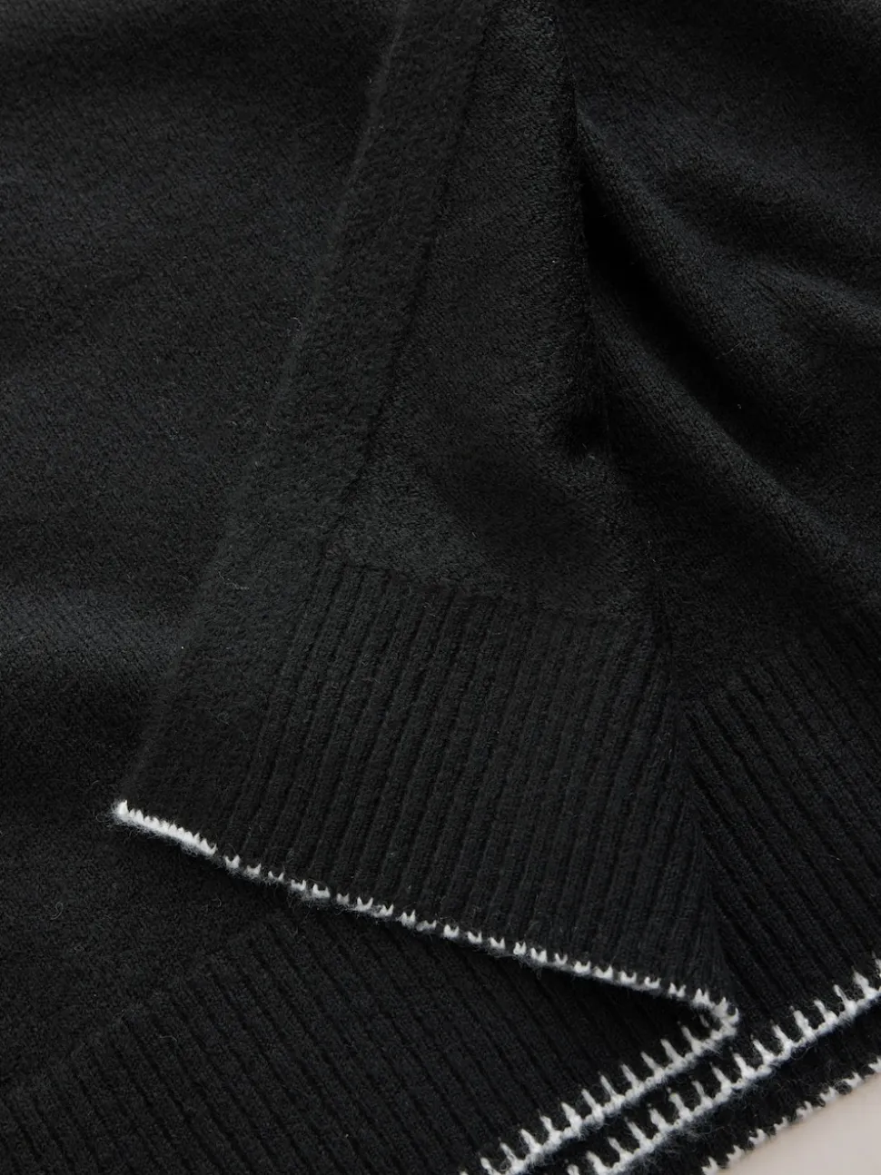 Noir - Pull d’allaitement en maille Grossesse