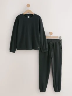 Noir - Pyjama à manches longues Cosy Waffle