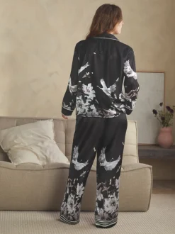 Noir - Pyjama boutonné B by Ted Baker en satin