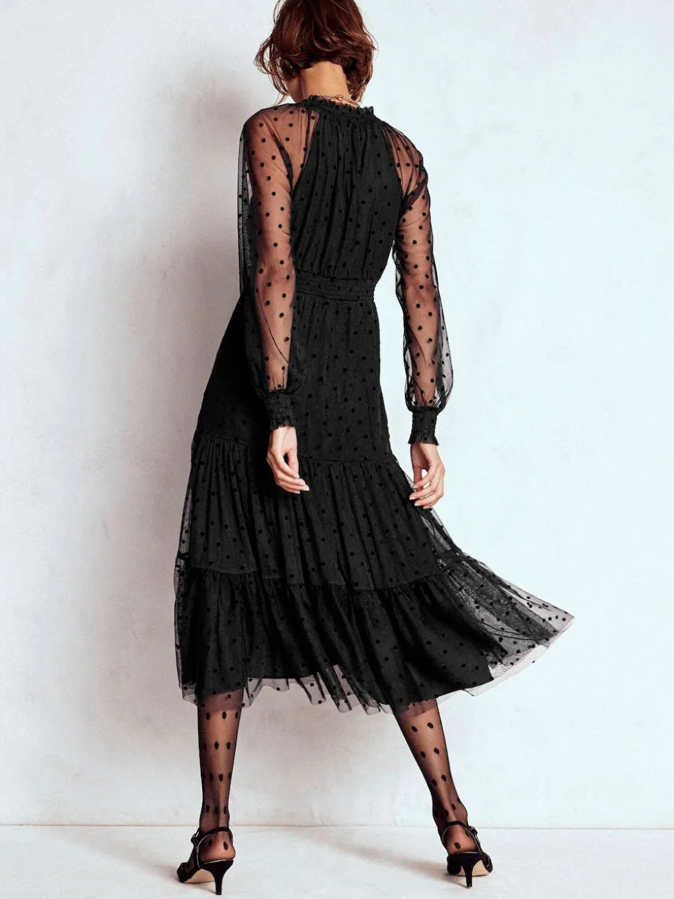 Noir - Robe mi-longue Boden Lucille en tulle