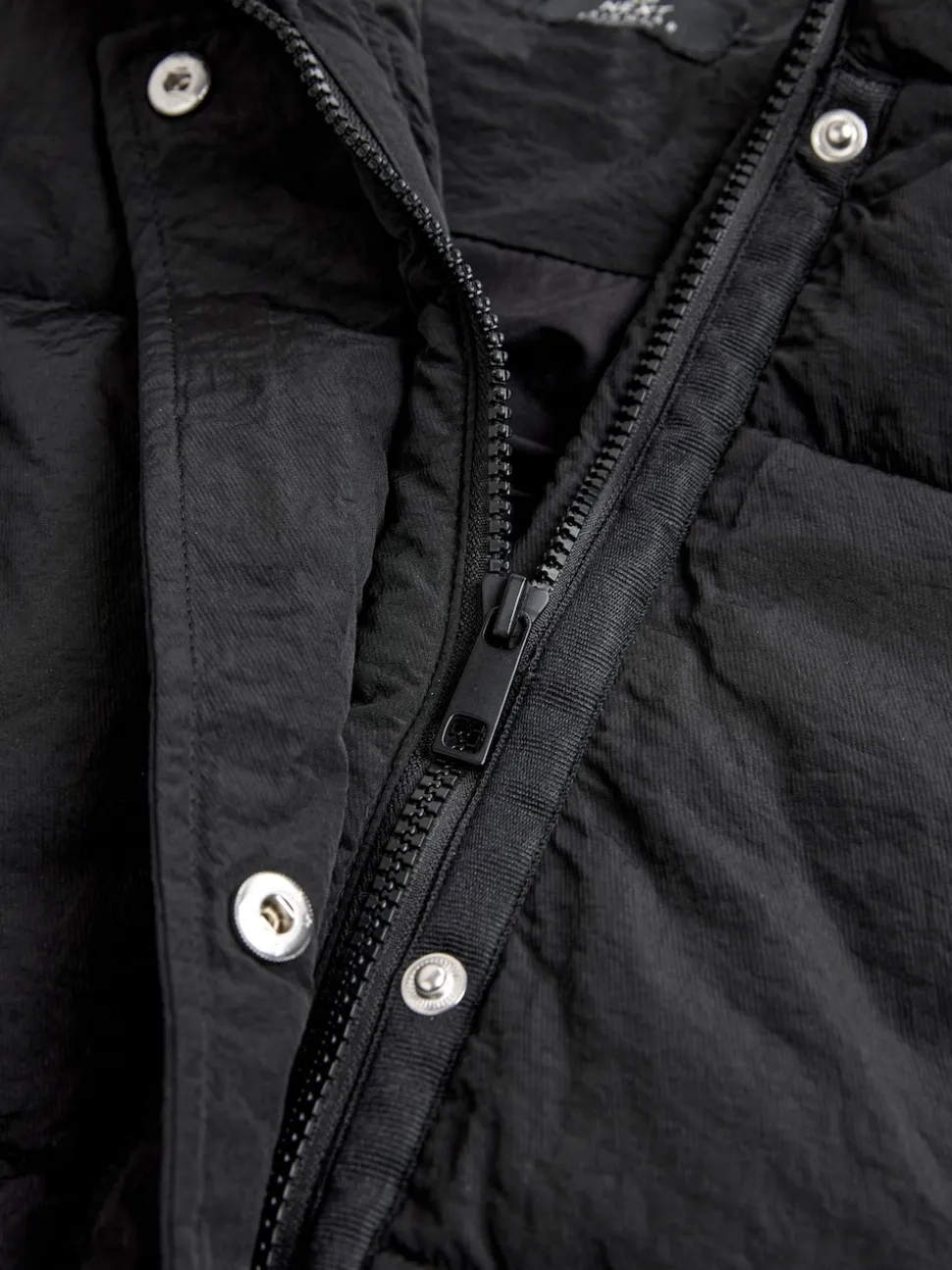 Noir - Résistant à la douche Knit Col À capuche Padded Gilet