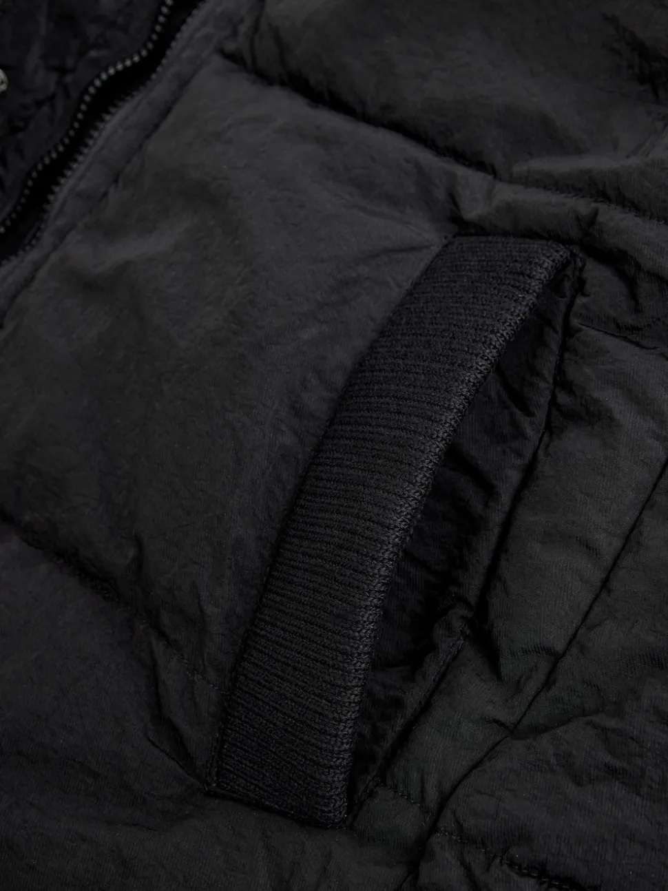 Noir - Résistant à la douche Knit Col À capuche Padded Gilet