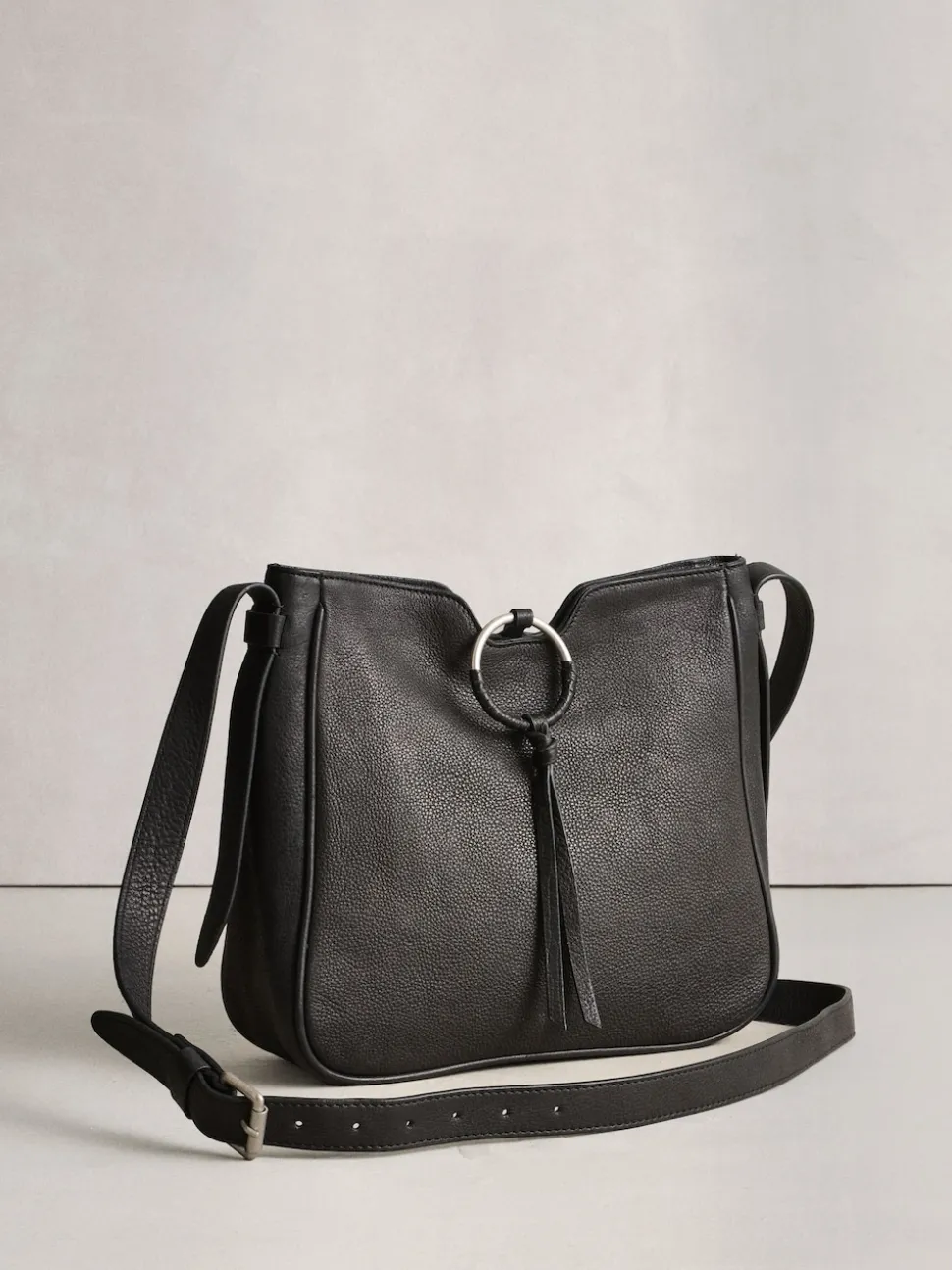 Noir - Sac à bandoulière Messenger en cuir