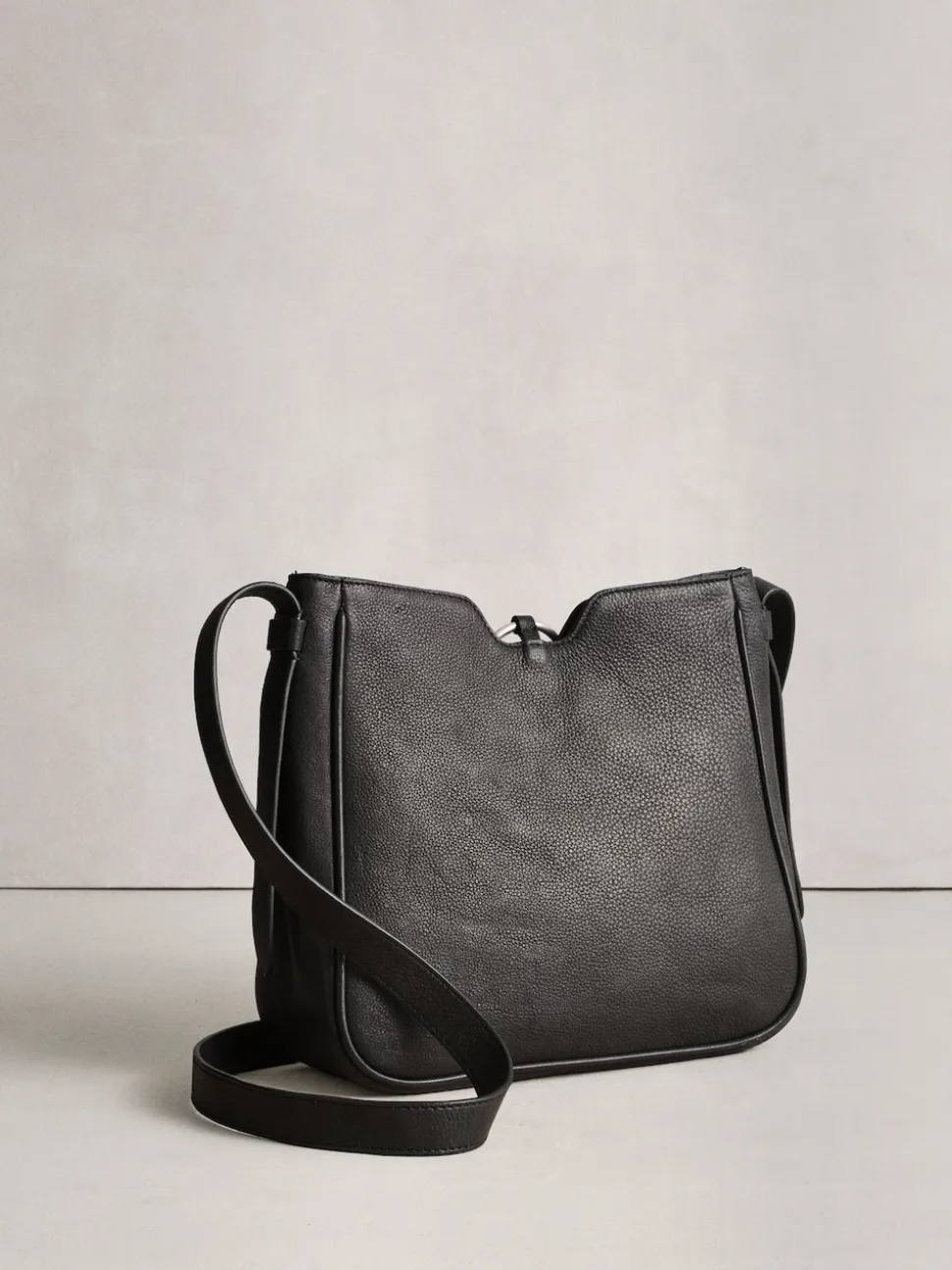 Noir - Sac à bandoulière Messenger en cuir