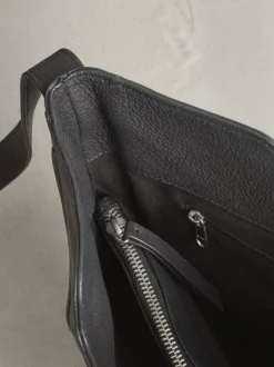 Noir - Sac à bandoulière Messenger en cuir