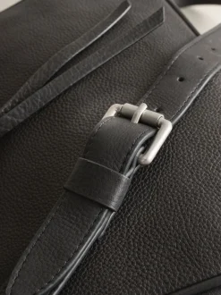 Noir - Sac à bandoulière Messenger en cuir