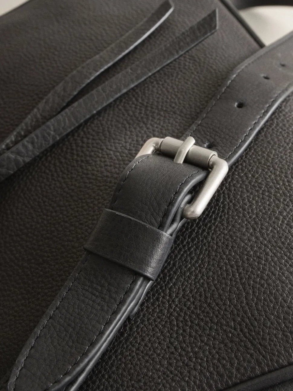 Noir - Sac à bandoulière Messenger en cuir