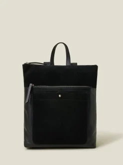 Noir - Sac à dos Accessorize en cuir daim