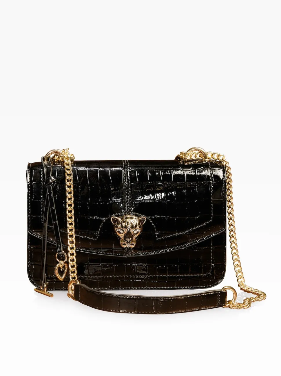 Noir - Sac bandoulière Lipsy chaîne moyenne