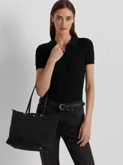 Noir - Sac cabas moyen Lauren Ralph Lauren Keaton en nylon