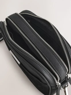Noir - Sac d'appareil photo en cuir