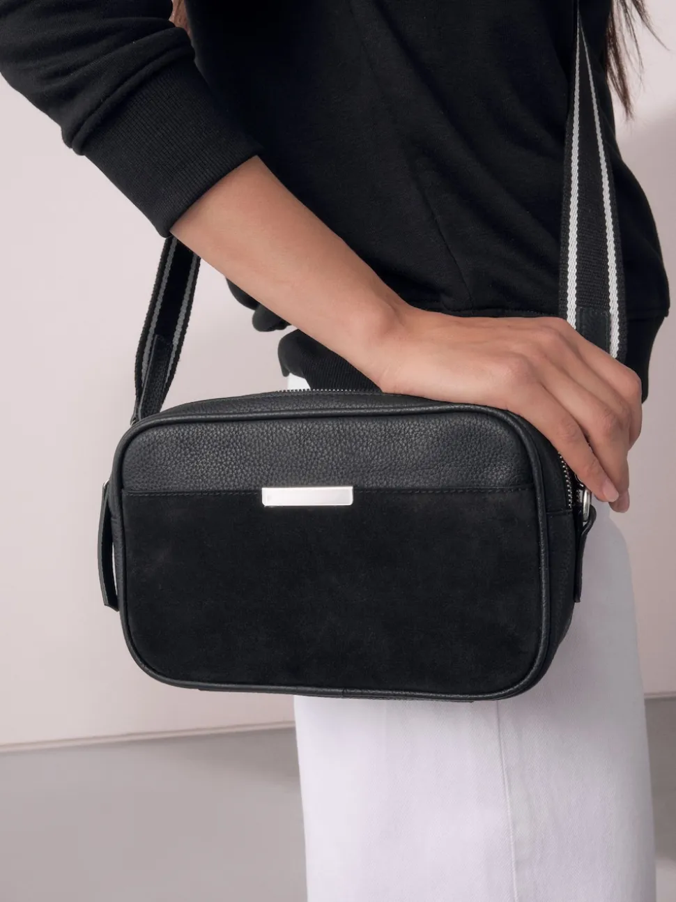 Noir - Sac d'appareil photo en cuir