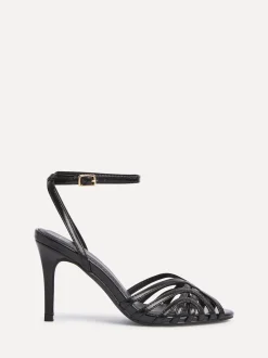 Noir - Sandales à talons aiguilles Linzi Eros en cage