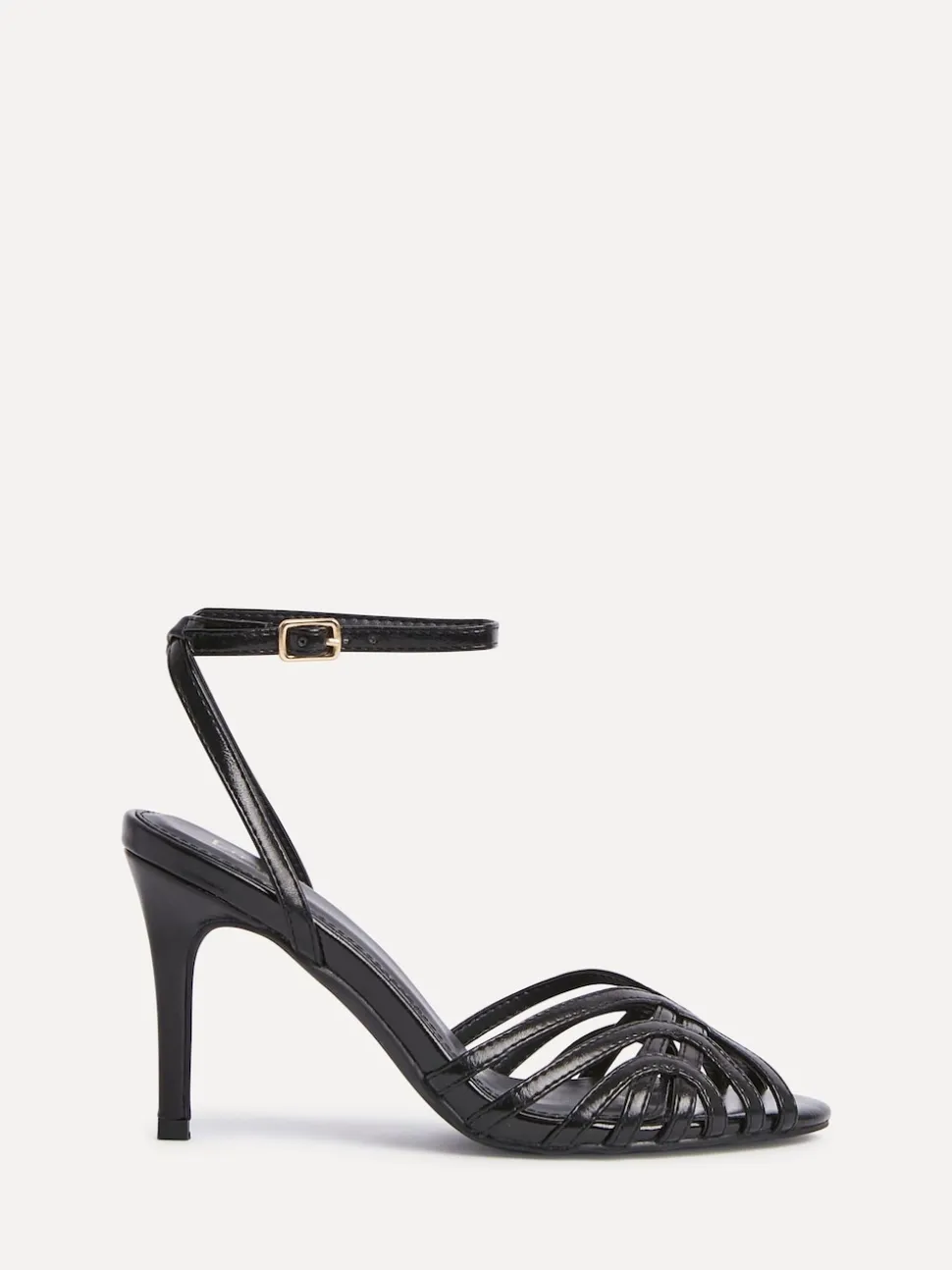 Noir - Sandales à talons aiguilles Linzi Eros en cage