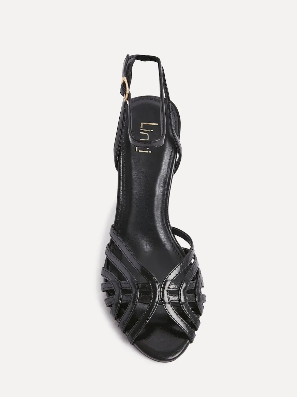 Noir - Sandales à talons aiguilles Linzi Eros en cage
