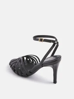 Noir - Sandales à talons aiguilles Linzi Eros en cage