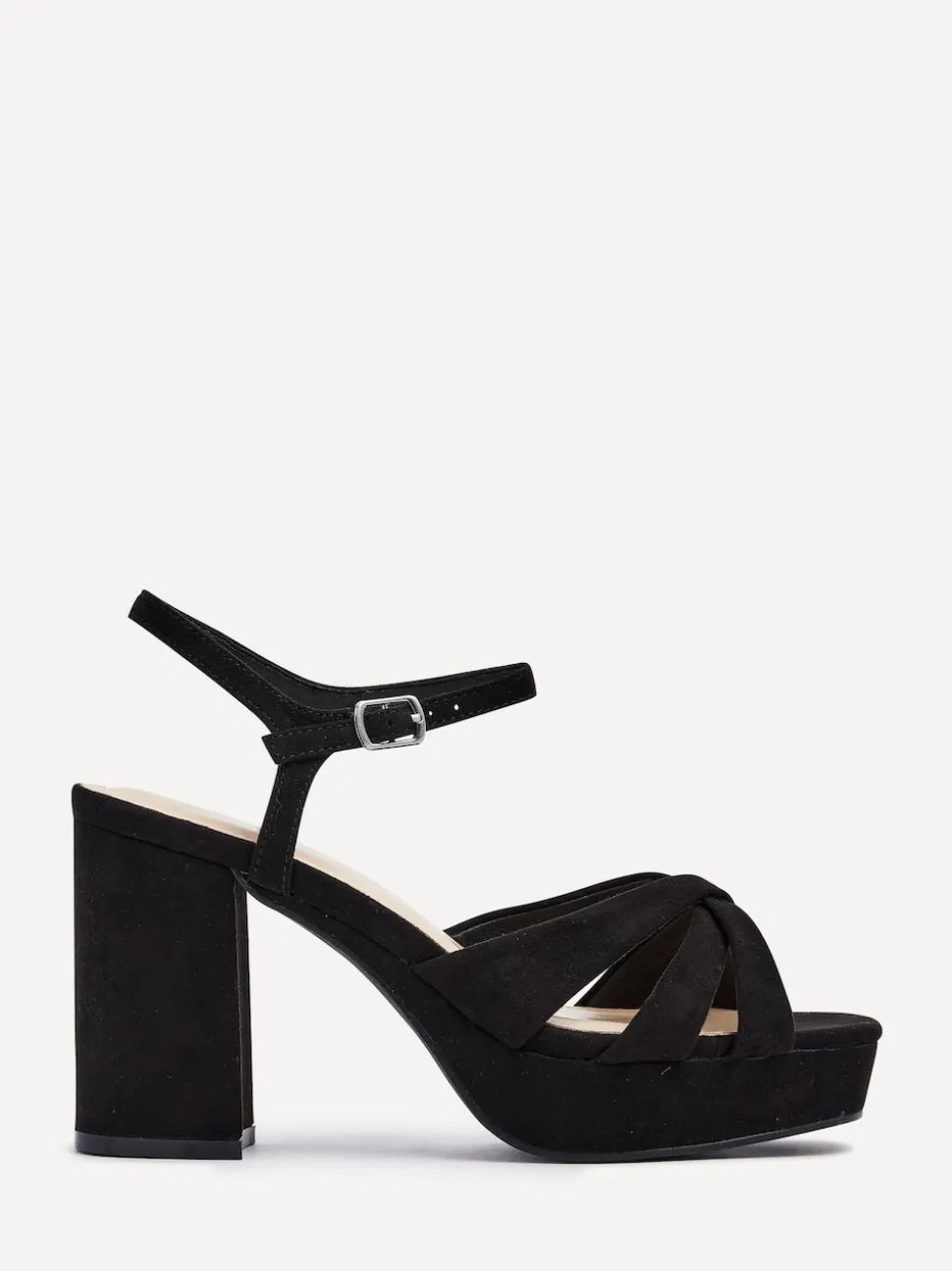 Noir - Sandales à talons carrés à Linzi plateforme Keliah