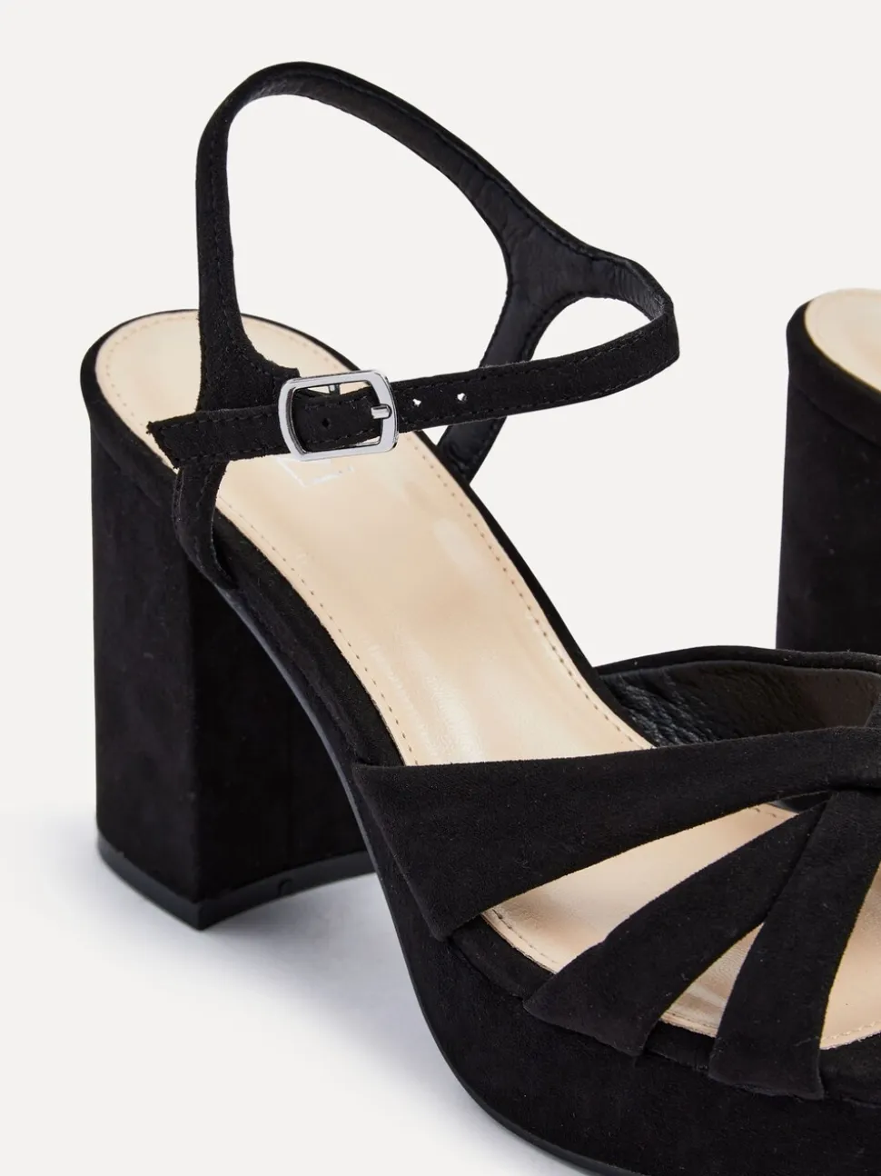 Noir - Sandales à talons carrés à Linzi plateforme Keliah