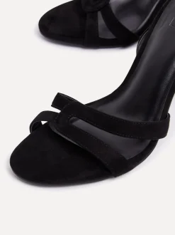 Noir - Sandales à talons Linzi Bronte avec double sangle avant