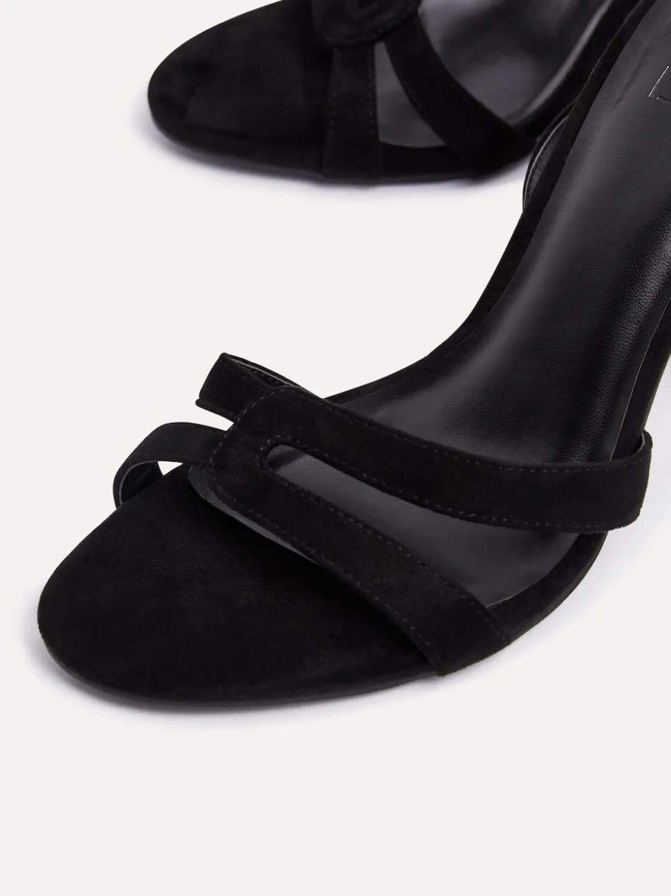 Noir - Sandales à talons Linzi Bronte avec double sangle avant
