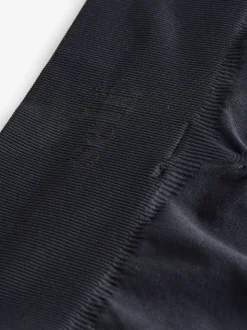 Noir - Self Leggings sans coutures à fronces