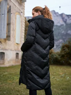 Noir - Seraphine Long 3-en-1 Doudoune de Grossesse et de portage
