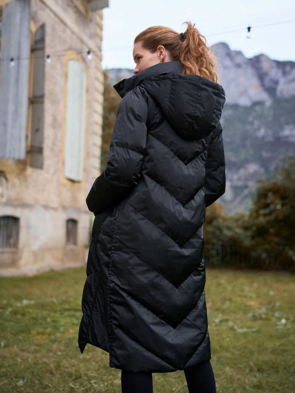 Noir - Seraphine Long 3-en-1 Doudoune de Grossesse et de portage