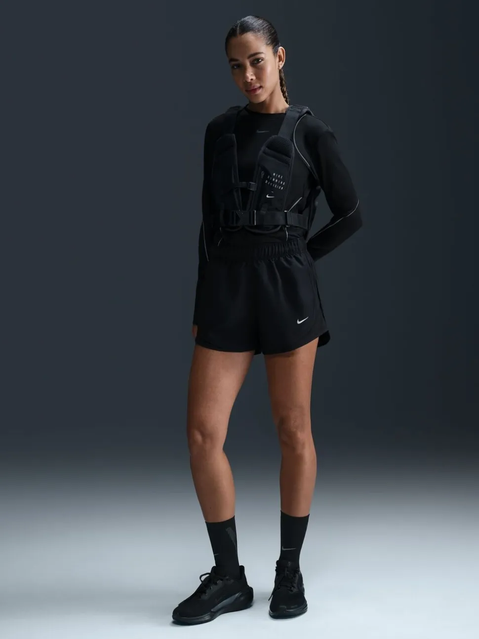 Noir - Short de running Nike Tempo Dri-FIT Mid Rise 3