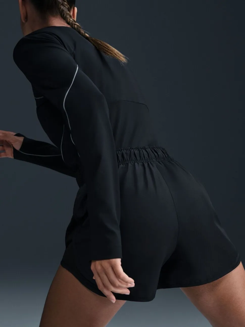 Noir - Short de running Nike Tempo Dri-FIT Mid Rise 3