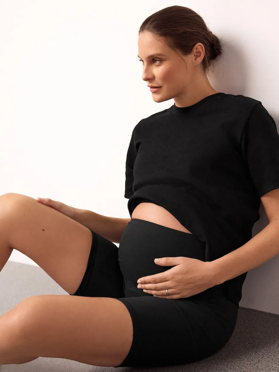Noir - Shorts de sport de grossesse