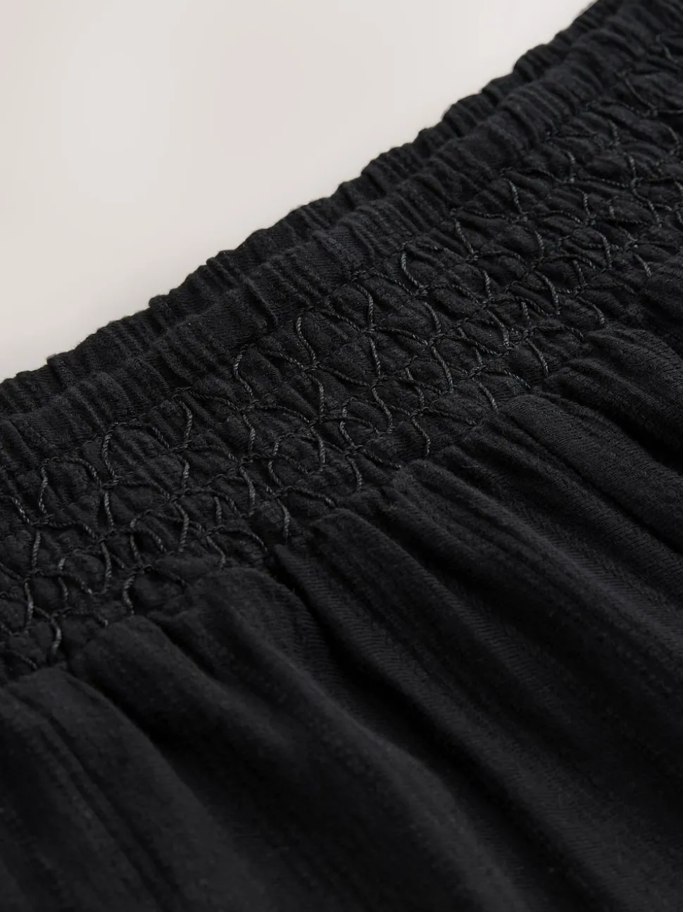 Noir - Shorts en jersey froncé