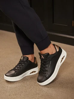 Noir - Skechers Womens UNO Court Trainers