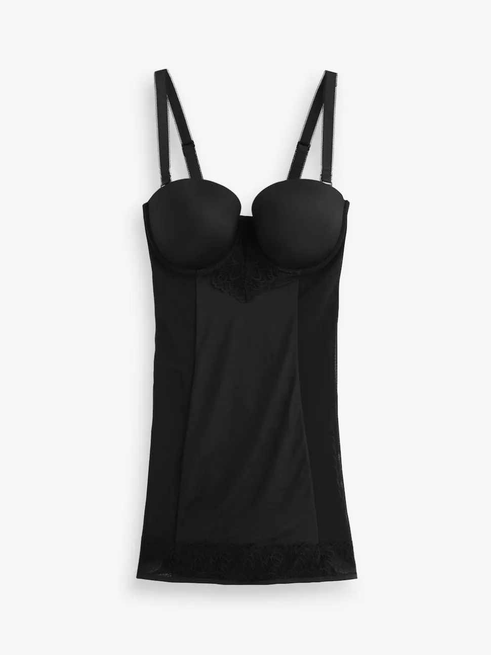 Noir - Slip Dentelle DD+ ferme à contrôle du ventre légèrement rembourré