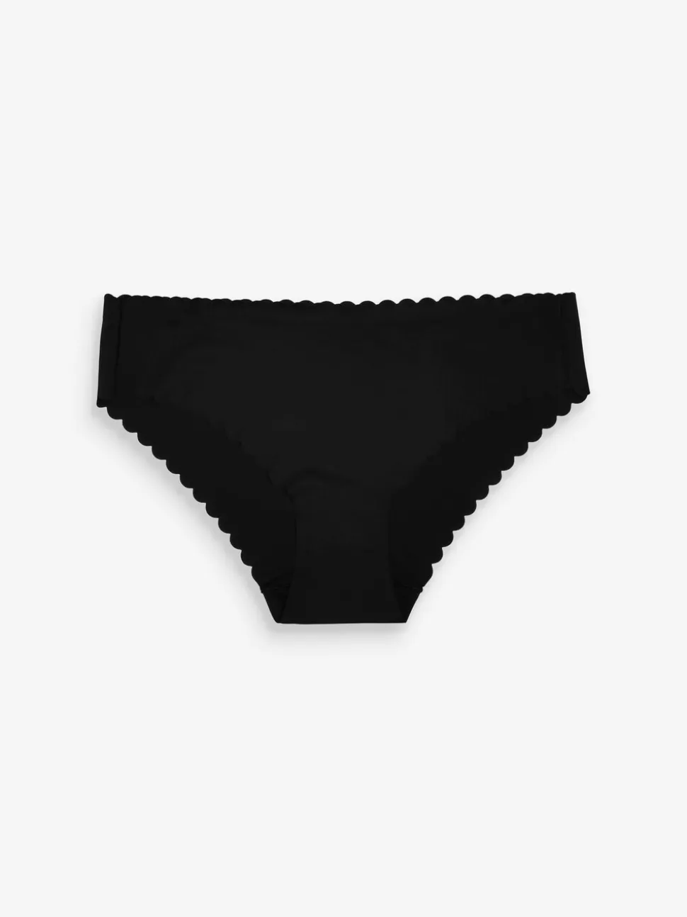 Noir - Slip invisible à bord festonné