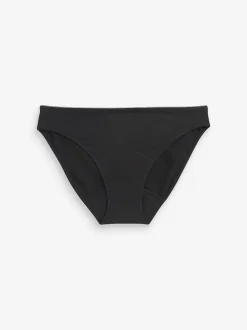 Noir - Slips de période en coton à flux moyen