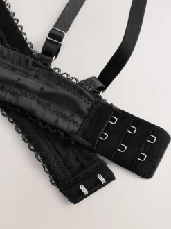 Noir - Soutien-gorge à pois brillant