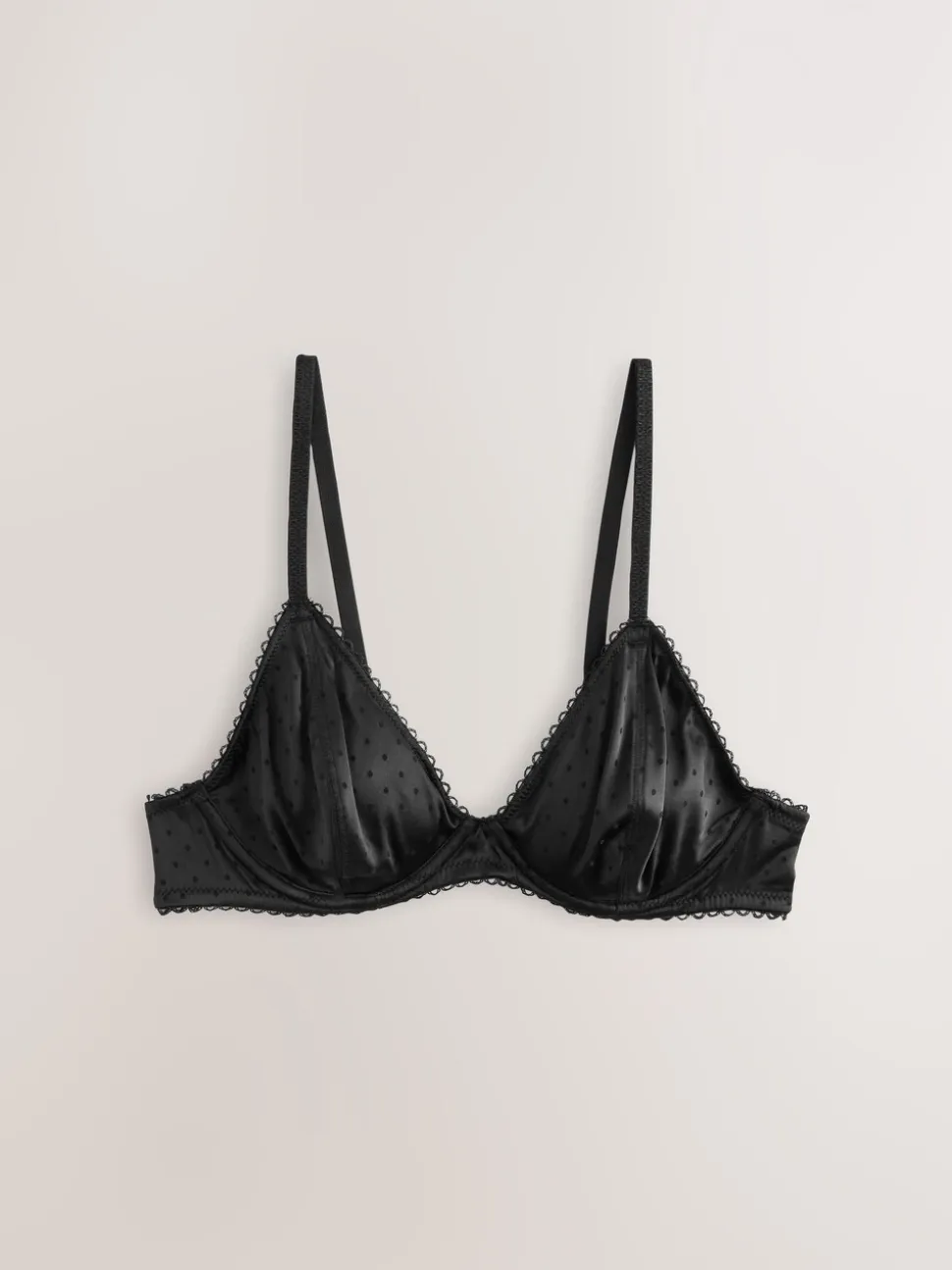 Noir - Soutien-gorge à pois brillant