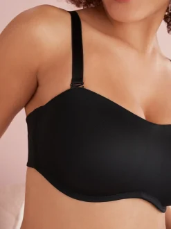 Noir - Soutien-gorge bandeau sans bretelles DD+ sans rembourrage Minimise