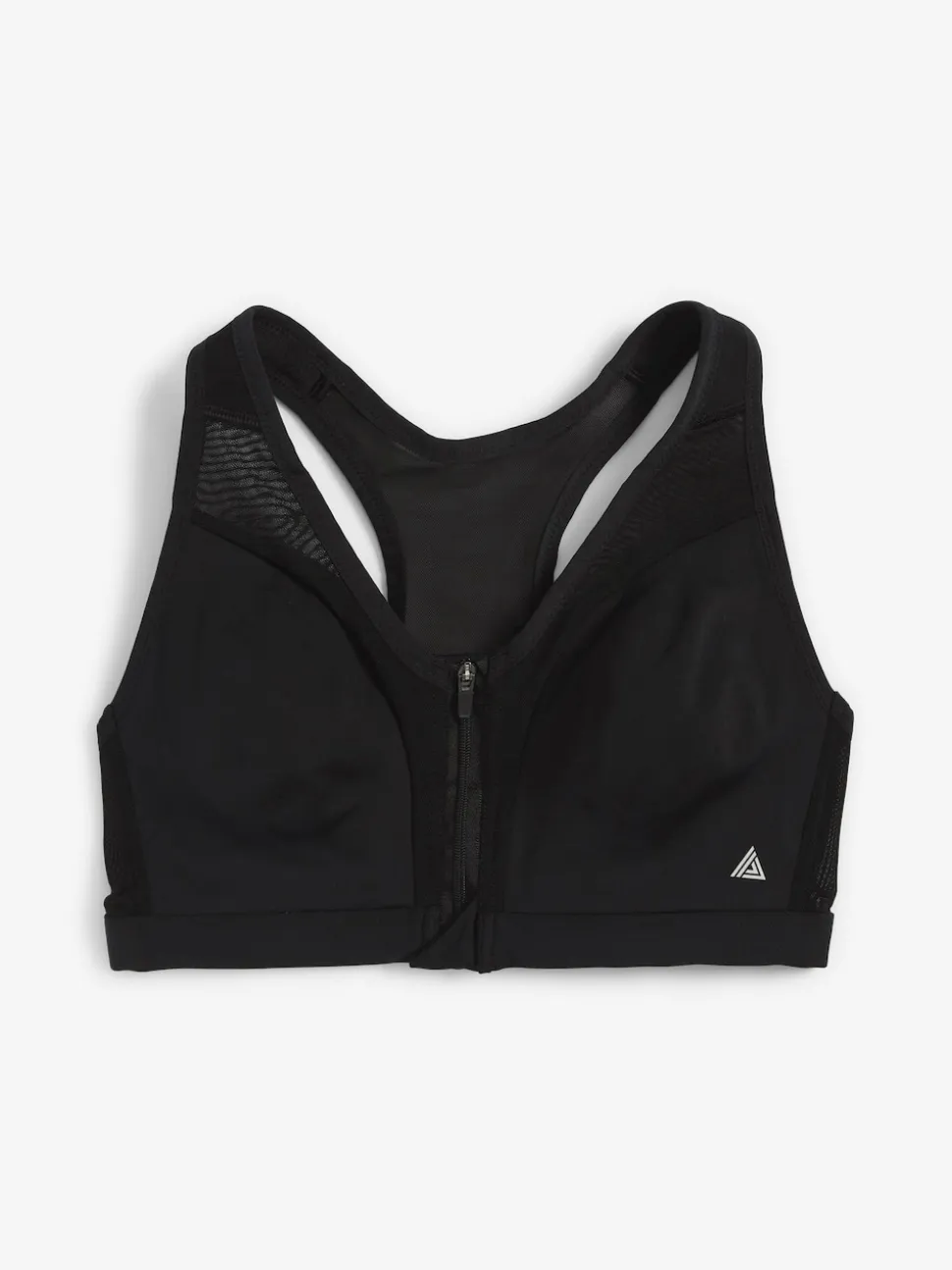 Noir - Soutien-gorge B-GG Active Sports Impact élevé Dry Tech zippé sur le devant
