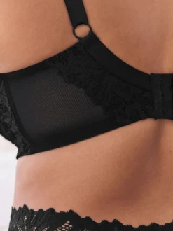 Noir - Soutien-gorge B-H confort ultime en dentelle sans rembourrage sans armatures
