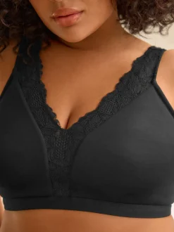 Noir - Soutien-gorge B-H Total Support Ultimate Comfort super doux sans rembourrage