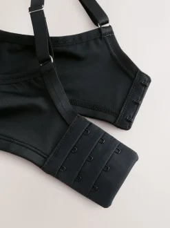 Noir - Soutien-gorge DD+ ultra doux confortable à bretelles rembourrées minimisant