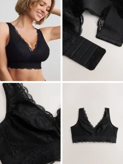 Noir - Soutien-gorge en dentelle maintien total
