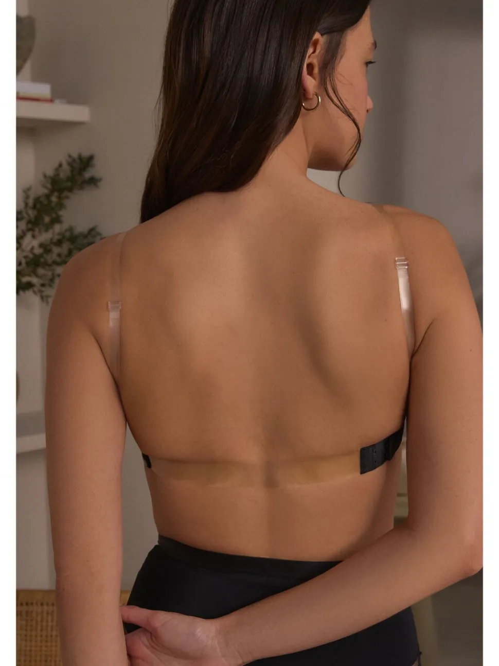 Noir - Soutien-gorge lissant sans bretelles à dos clair A-E