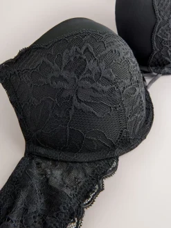 Noir - Soutien-gorge multipositions A-D Wow Triple Boost en dentelle